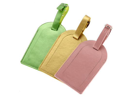 Hình dạng cửa Thẻ hành lý du lịch PU Màu sắc Pantone đầy màu sắc với dây đeo khóa