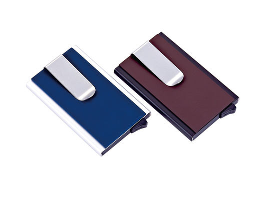 RFID chặn PU nhôm thẻ tín dụng với 8-10 thẻ dung lượng cho tổ chức an toàn