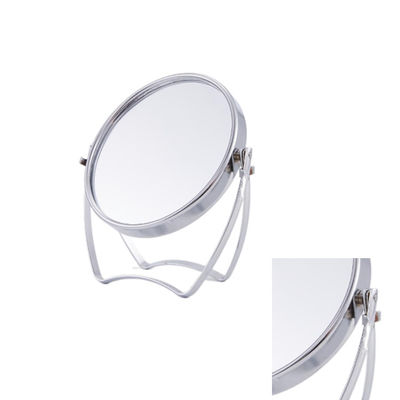 Chiếc gương bàn thẩm mỹ 360 ° có thể xoay 1X / 2X với cơ sở da PU có thể điều chỉnh