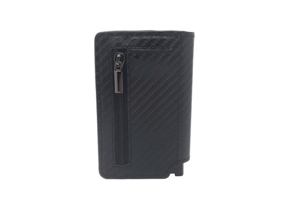 Carbon PU Leather RFID Credit Card Organizer Wallet Chủ thẻ hình chữ nhật