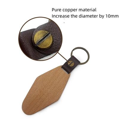 Móc khóa gỗ hình thoi tùy chỉnh 14g Watel Walnut khắc cá nhân