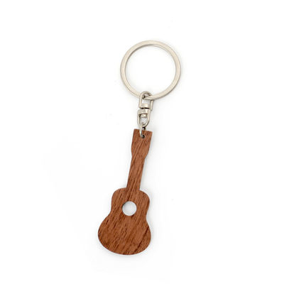 Móc Khóa Đàn Guitar Gỗ Óc Chó Khắc Chữ Phong Cách Vintage - Bền Đẹp Phong Cách