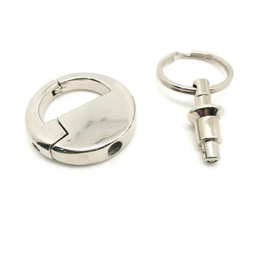 Màu bạc Key Fob có thể rút ra với tùy biến logo màu bạc