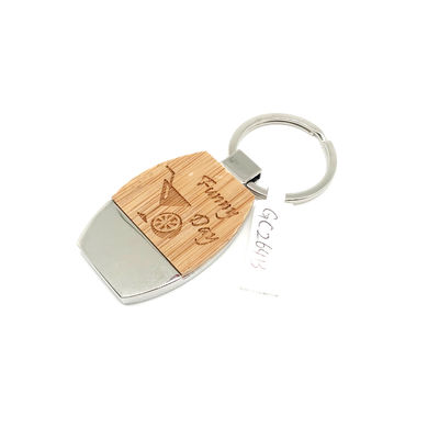 Nhựa gỗ khắc cá nhân Keychain Eco Friendly Hòn quà trang trí với gỗ tự nhiên vẻ đẹp