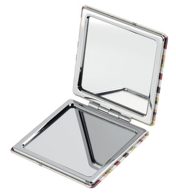 2 mặt 1x / 2x PU gương túi tròn với logo màu sắc nhỏ gọn có sẵn