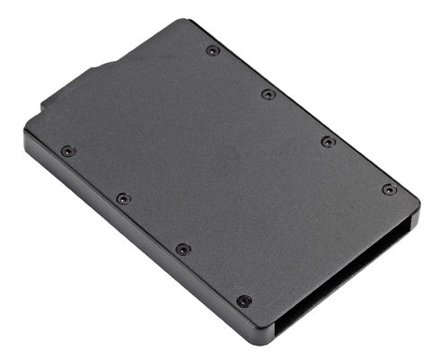 Thẻ tín dụng RFID ví Classic PU / Aluminium Organizer với khâu
