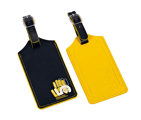 Rectangle PU / Aluminum Luggage Tag Custom Print Fits Vài túi khác nhau với dây đeo khóa an toàn
