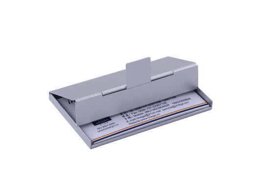 Slim Metal Metal Card Case / Người giữ thẻ kinh doanh với nút đóng nhanh