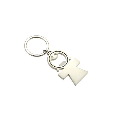 Compact kim loại chai bia Opener Keychain với tùy chỉnh Plating