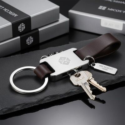 Customized Logo Durable Zinc Alloy Metal Keychain Holder Key Organizer Perfect for Corporate Branding Gifts and Everyday