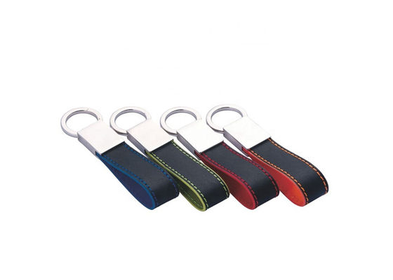 Khâu kim loại Snap Hook Key Ring 7mm Debossing Giá đỡ chìa khóa ô tô bằng da