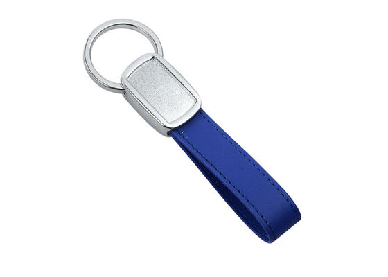 Băng màu PU Màu xanh da trời Móc khóa Màu xanh lá cây Logo Doming Epoxy Cá nhân hóa