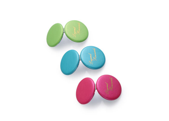 Macaron Khuyến mại Gương bỏ túi Mỹ phẩm Gương đựng Túi xách Nhỏ gọn PU