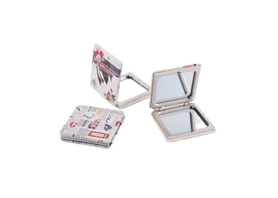 Gương bỏ túi mỹ phẩm vuông mini Da PU Mô hình in kỹ thuật số ABS