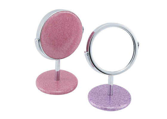 Imega Shining PU Circle Gương trang điểm hai mặt Mỹ phẩm dễ thương có thể xoay