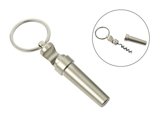 IMEGA Dụng cụ mở chai bằng kim loại màu đen khắc laser Móc khóa ốc vít