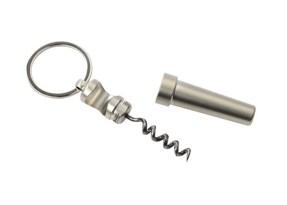 Móc khóa đa năng Dụng cụ mở chai bằng kim loại Giá đỡ chìa khóa Bạc 17mm