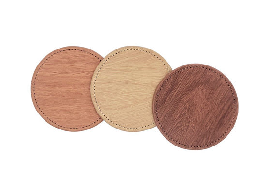 Bộ lót ly uống nước bằng da PU Màu Pantone cho cốc và kính