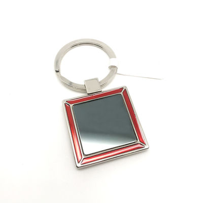 Giá tốt Đỏ kẽm hợp kim kim loại Keychain cầm với logo tùy chỉnh 34x72x5mm trực tuyến