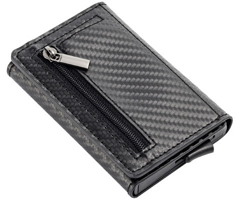 Giá tốt Classic RFID chặn thẻ tín dụng ví tổ chức và bảo vệ thẻ PU / nhôm nam châm đóng giữ 8-10 trực tuyến