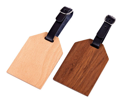 Giá tốt Nhãn hành lý bằng gỗ bắt mắt với dây đeo khóa an toàn để xác định túi trực tuyến