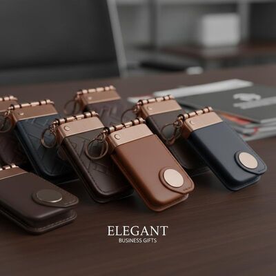 Giá tốt Đồ giữ chìa khóa da tùy chỉnh Đồ giữ chìa khóa xích xích thiết kế thanh lịch hoàn hảo cho quà tặng doanh nghiệp và chiến dịch tiếp thị trực tuyến