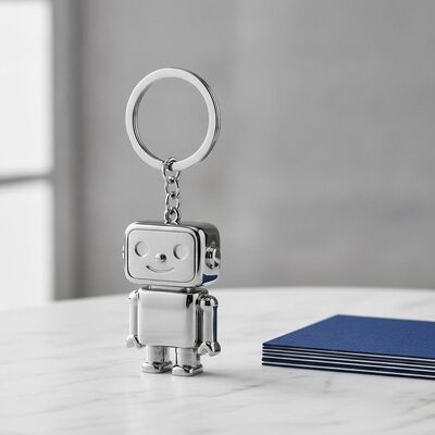 Giá tốt High Durability Cute Metal Keychain Silver 5 Cm X 3 Cm Durable Stylish Design lý tưởng cho quà tặng kinh doanh và tiếp thị trực tuyến