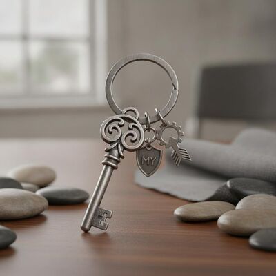 Giá tốt 1 miếng chìa khóa sắt quyến rũ Gói chìa khóa kim loại bền được thiết kế cho chiến dịch quà tặng doanh nghiệp và phụ kiện cá nhân trực tuyến