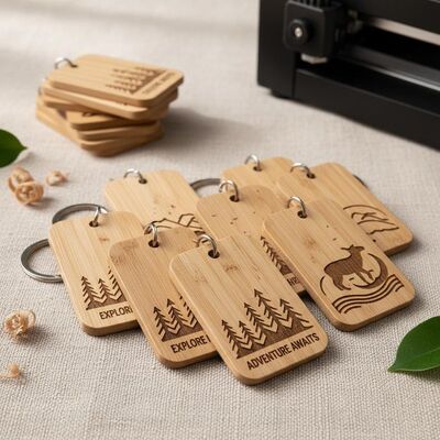 Giá tốt Kiểm soát nước kết thúc Key Tag gỗ khắc bền thân thiện với môi trường Custom Keychain gỗ trực tuyến