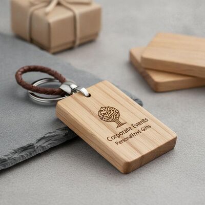 Giá tốt khắc gỗ Keychain khắc có màu gỗ tự nhiên Souvenir hoàn hảo cho các sự kiện doanh nghiệp quà tặng cá nhân trực tuyến