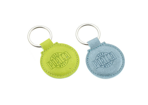 Giá tốt Debossing Logo Dây đeo chìa khóa bằng da PU Độ dày 6,5mm trực tuyến