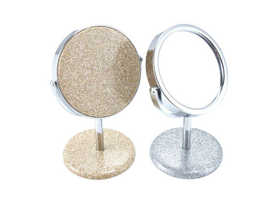 Giá tốt Imega Shining PU Circle Gương trang điểm hai mặt Mỹ phẩm dễ thương có thể xoay trực tuyến