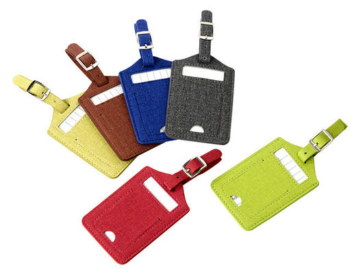 Giá tốt Thẻ hành lý du lịch Pantone Tag da Pu hình chữ nhật Quà tặng quảng cáo Logo dập nóng trực tuyến