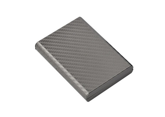 Giá tốt Sợi carbon kim loại bằng da Chủ thẻ tín dụng Hình chữ nhật Món quà lưu niệm trực tuyến